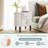 Nightstand w/ 2 Drawers Faux Marble Bedside Table for Small Space-903708435