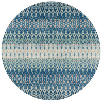Abheer Chenille Washable Ikat Rug