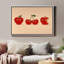 Playful Apples and Cherries with Expressive Faces Illustration Framed Print Wall Art-744735331-744735328