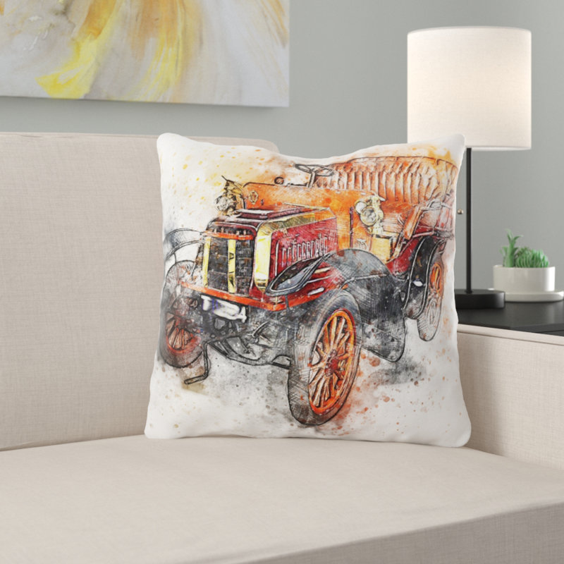 Outdoor Reversible Throw Pillow, Microsuede, Indoor