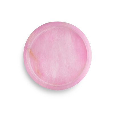 Montana Pink Alabaster Round Tray Med
