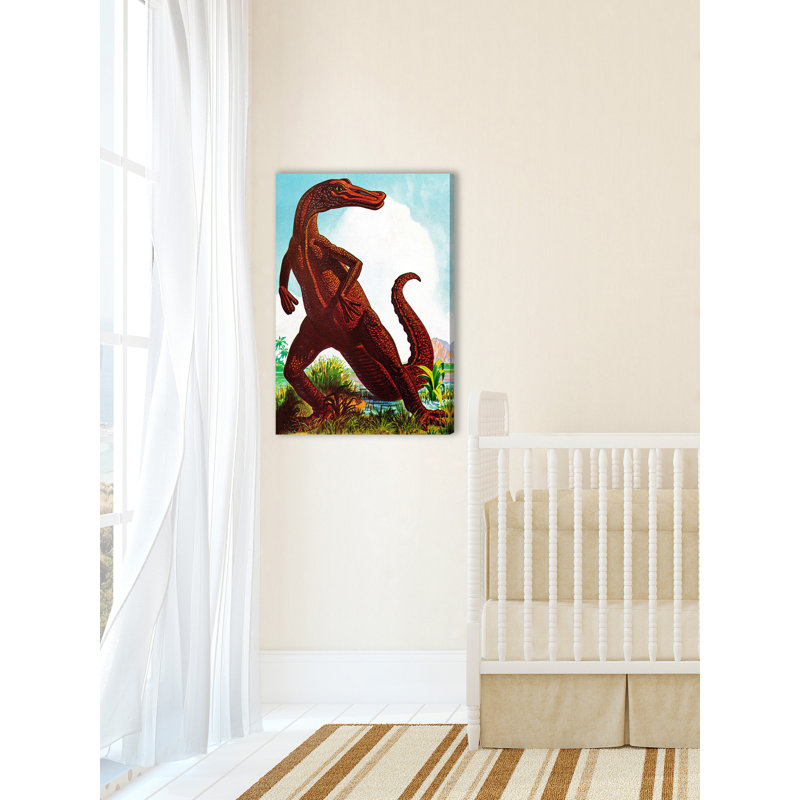 Dinosaur by Curtis - Wrapped Canvas Print, 46 cm H x 30 cm W