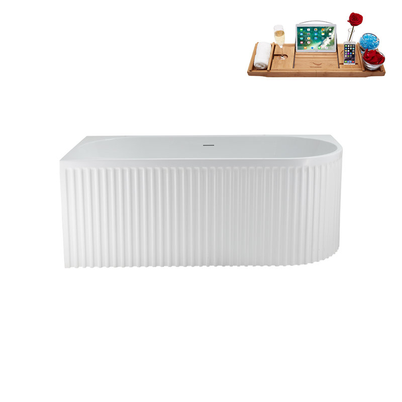 59.1'' x 28.3'' Soaking Acrylic Bathtub, Polished Gold