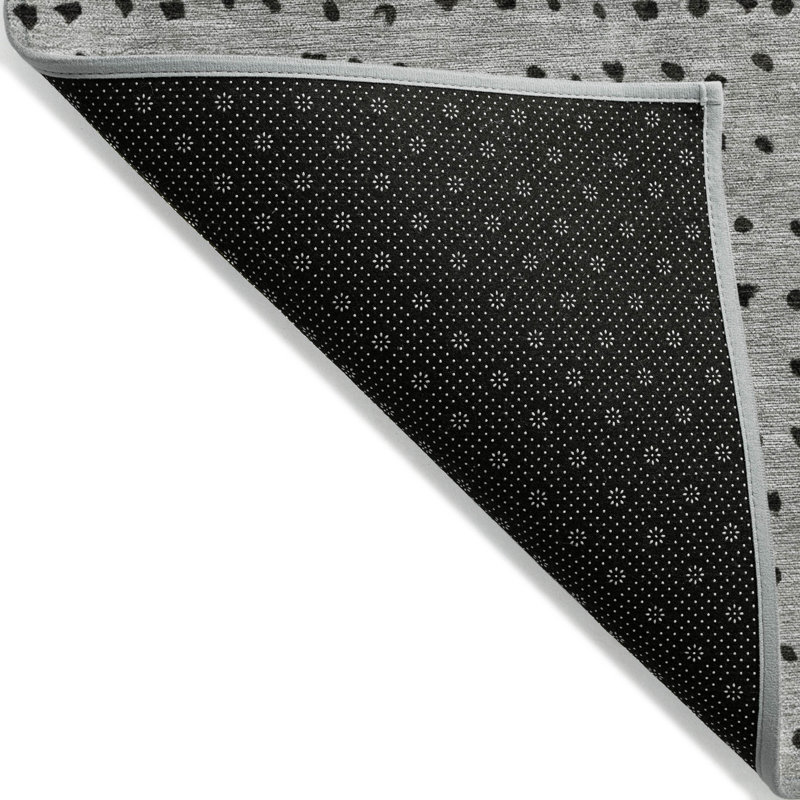 Tapis intérieur lavable abstrait cuivre et gris 9 pi x 12 pi