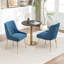 Chaise d'appoint rembourrée en velours Mayreli-1841683236