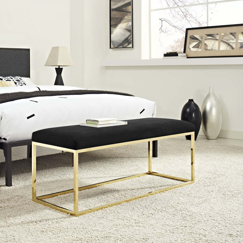 Banc en tissu Anticipate, Noir