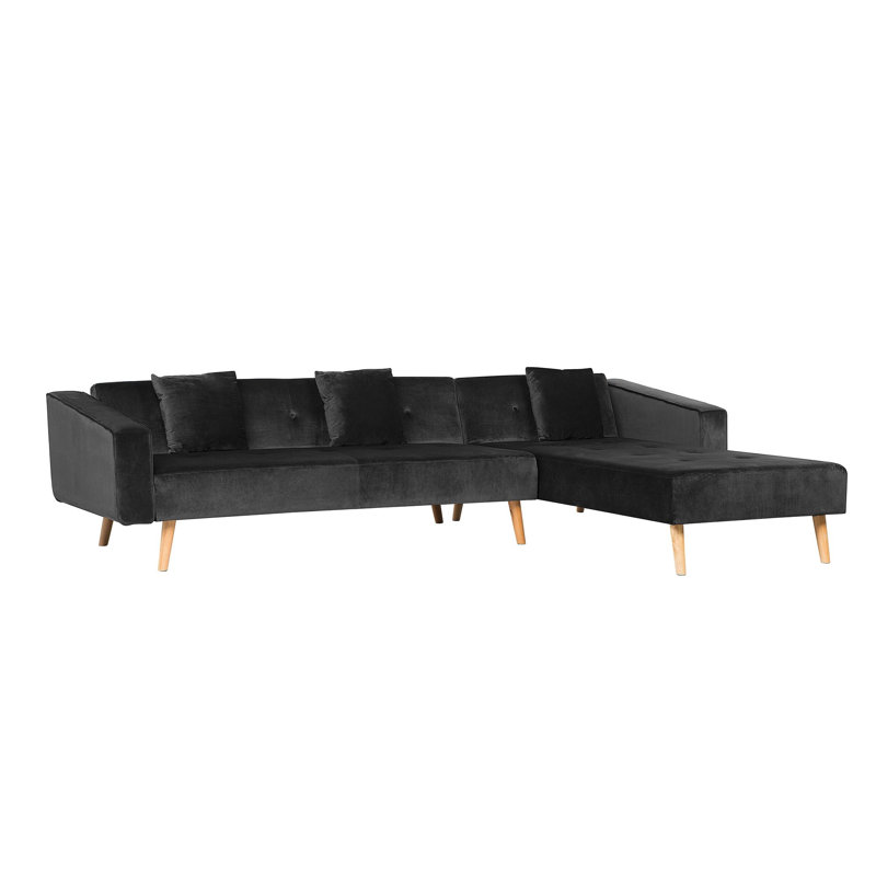 Lukas 4 Seater Sofa Bed, Black