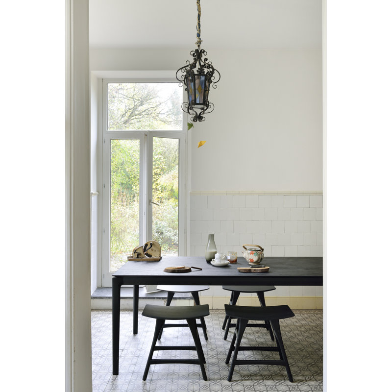 Osso Solid Wood Stool, Black