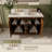 Linsay 48" Fully Assembled Rustic Farmhouse Double Sink Bathroom Vanity with Chevron Wood Cabinet, Engineered Marble Countertop