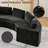 Boneless Curved Modular Sectional Sofa, 4 to 10 Seater with 8.47" Wide Arms, No Assembly Required-1262935237-1262935235