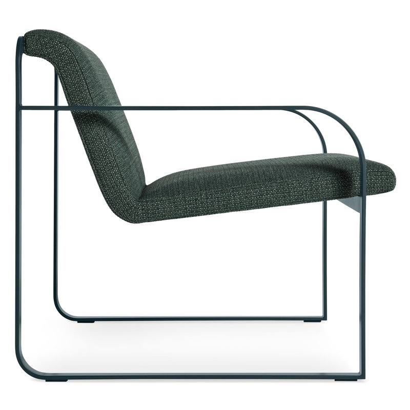 Skald Lounge Chair, Maharam Mantle in Parsley Polyeter Blend, Matte Green