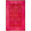 Overdyed One-of-a-Kind 4' 1" x 6' 3" Hand Knotted Area Rug