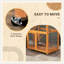 Maison de chat d'extérieur en bois résistante aux intempéries avec roues, grande capacité pour plusieurs chats, enclos pour chaton durable et spacieux