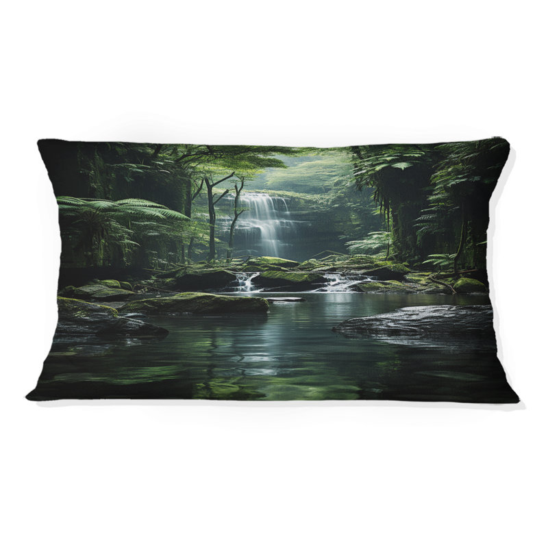 Coussin Waterfall Hidden Oasis Forest II - Waterfall