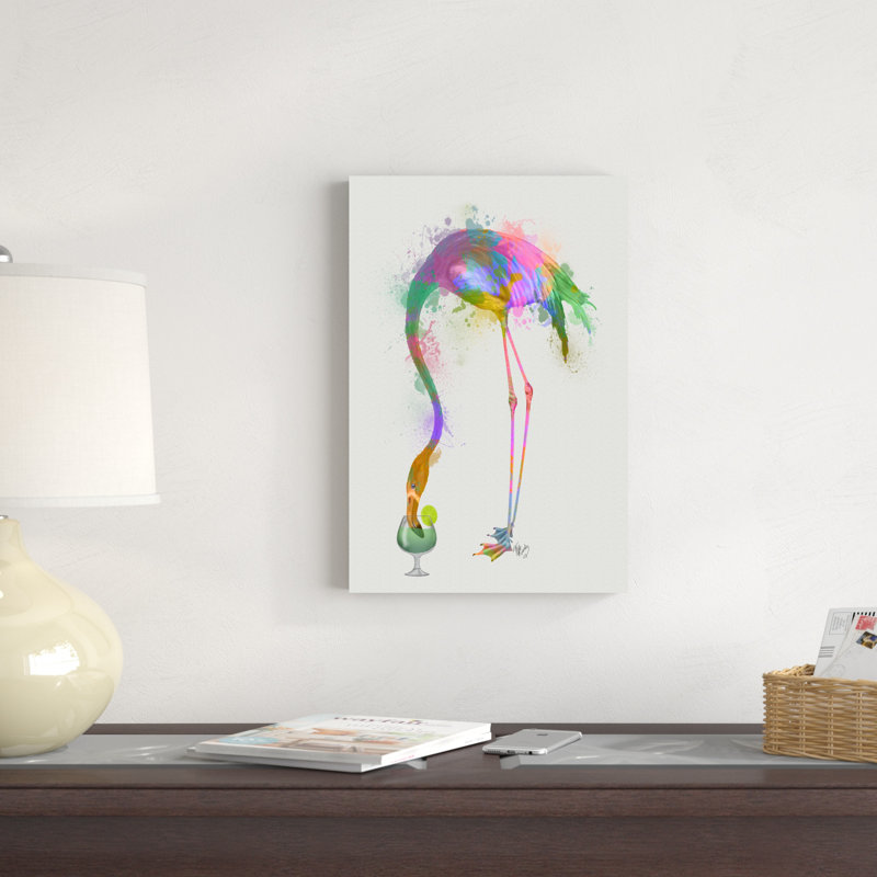 Rainbow Splash Flamingo 3, H 18 po x l 12 po x P 1 po