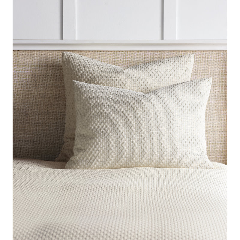 Akela Square Pillow Cover & Insert, Ivory, 20''H x 20''W x 6''D