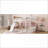 Twin Over Twin Solid Pine Floor Bunk Bed with Climbing Ramp &amp; Ladder, No Box Spring Needed, White Bedroom Furniture