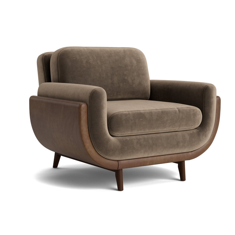 Regatta Chair, Performance Velvet - Otter/Bedford - Tobacco, Sienna