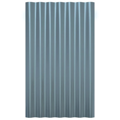 Roof Panels Set of 12 Gray Galvanized Steel 23.6 x 14.2 in Corrugated Roof Sheets Weather-Resistant Metal Panels