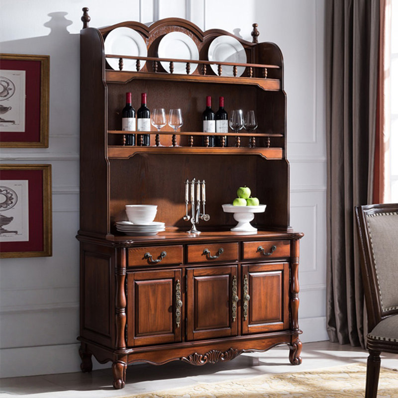 Buffet brun massif et bois manufacturé, H 78,74 po x l 47,24 po x P 19,69 po