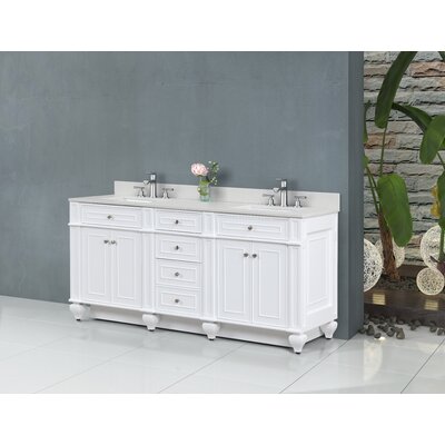 Lisseth 72"" Double Bathroom Vanity Set -  Canora Grey, CF52865F88264458BD87186E472CA78B