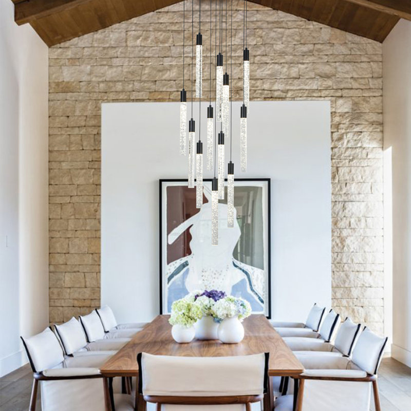 Luminaire suspendu en cristal Eliandra, Noir, 12 Lights