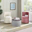 Repose-pieds de rangement rond en velours de 13,58 po Suyeko-2056404285
