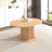 Round Dining Table for 4-6 People, Kitchen Table with Bump Texture Base-121780067-121780068