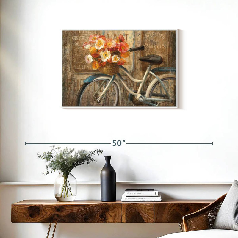 Rendez-vous au café II, Cadre flottant blanc, 31 po x 21 po