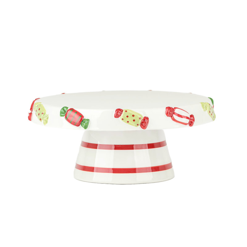 Assiette à gâteau 10 menthe poivrée 10 fraises