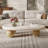 Minimalist Spherical Base Coffee Table - Mid-Century Modern Wood Accent Table for Living Room-1824911604-1829546635