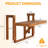 Patio Folding Acacia Wood Side Table