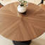 Table de salle à manger ronde 35,4 po en noyer pour 4 personnes - Finition bois classique