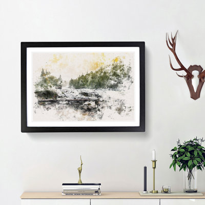 Mountain Stream View - Framed Print