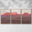 Red Rocks At Dusk I, reproduction d'art encadrée sur toile 3 pièces-263180434-263180436