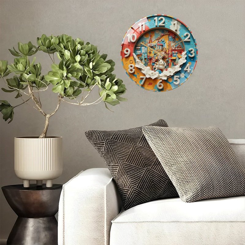 Horloge murale créative 12 po