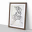Sketch of a Warrior by Katsushika Hokusai - Picture Frame Drawing Print-55619508-55619511