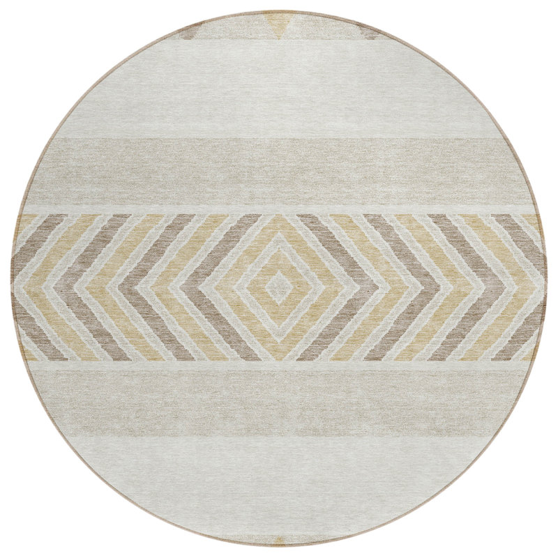  Chayden Area Rug with Non-Slip Backing, Round 8'