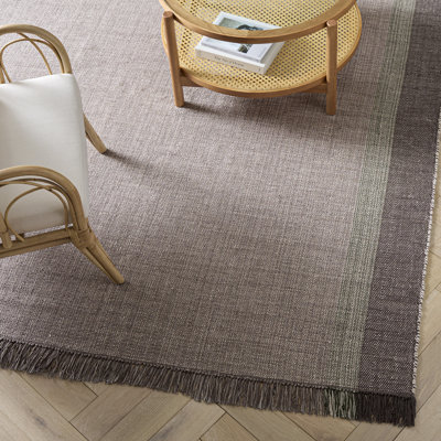 Tapis rayé en coton tissé à la main Zoltan
