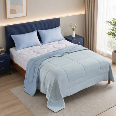 Premium Ergonomic Mattress Pad with Cooling Knit Fabric