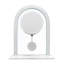 Roman Numeral Metal Quartz movement / Crystal Tabletop Clock in Silver