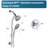 Complete Shower System with Rough in-Valve-101960003