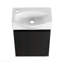 Ensemble de meuble-lavabo de salle de bain 16 po pour petit espace, petit meuble-lavabo moderne avec lavabo en céramique, ensemble d'armoires pour petit lavabo de salle de bain, noir-329664761