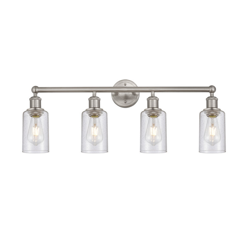 Caldello 4 - Light Dimmable Vanity Light, Brushed Satin Nickel, Seedy