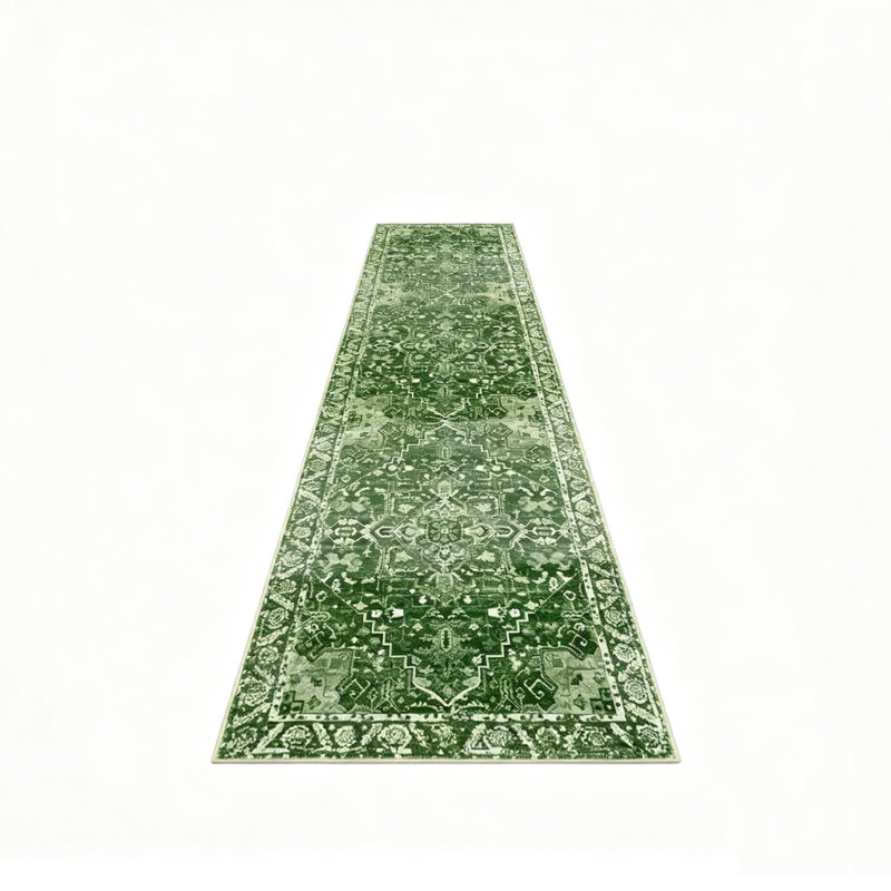 Area Rug, Polyester, Green