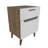 Modern Scandinavian Nightstand, White & Oak, 17.7 x 14.5 x 24.8 inches | 100% Melamine Coated Particle Board, Thickness: 0.7 inches | Stylish and Functional Design for Bedroom Storage and Decor