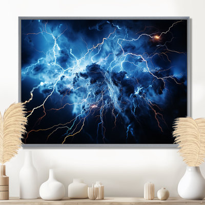 Lightning Electrifiant Symphony - Lightning, reproduction d'art sur toile encadrée