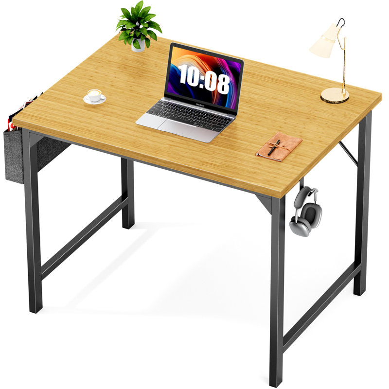 Bureaux de travail modernes en bois de style simple avec rangement, Jaune
