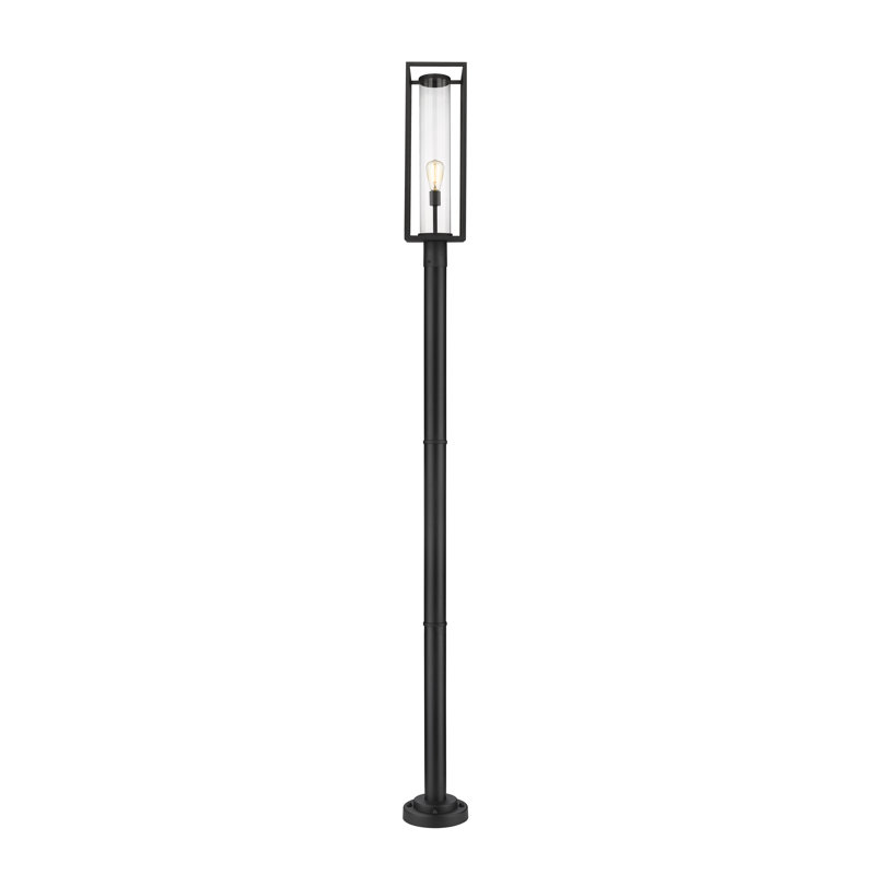 Lampadaire câblé à 1 lumière Bello (double), Noir, H 101,5 po x l 9 po x P 9 po