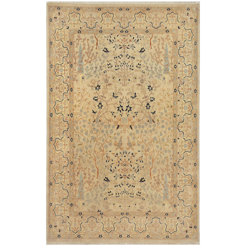 Tabriz Wool Floral Indoor Rug